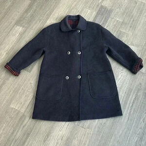 Merlet Original Tiroler Loden | Vintage 100% wool black coat made in Italy